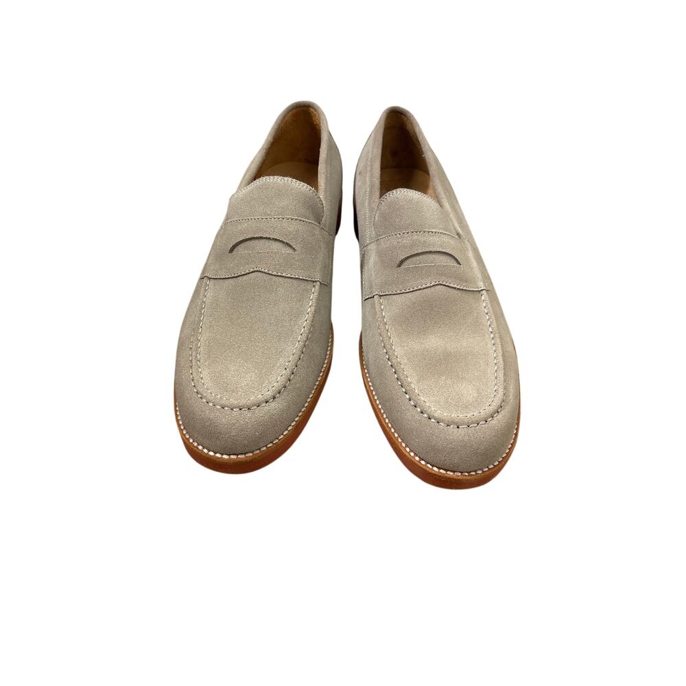 NWOB Peter Millar Light Tan Suede Penny Loafers Sz 12